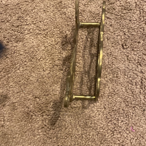 Brass metal nautical anchor napkin holder letter vintage MCM - Picture 2 of 3